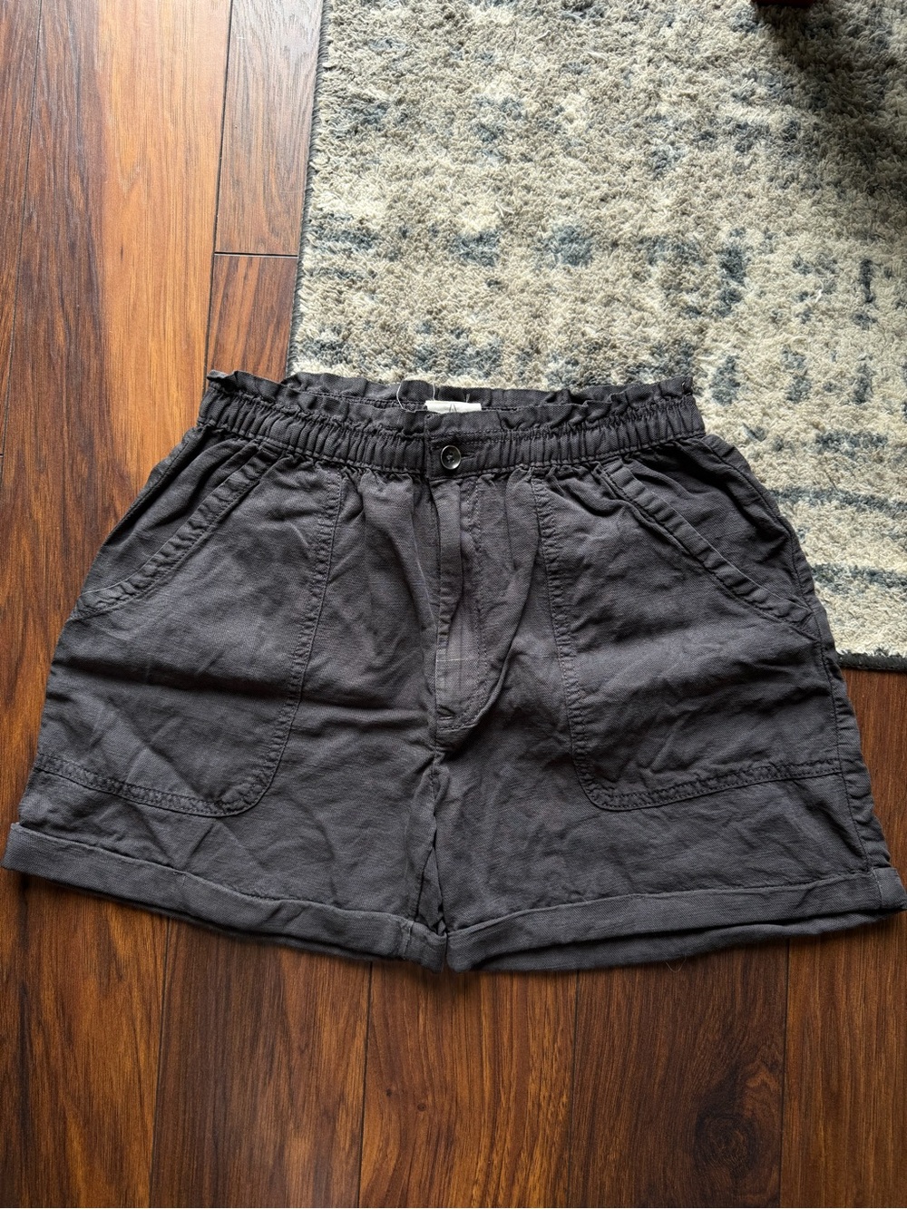 Joie Charcoal High-Waist Lyocell Shorts